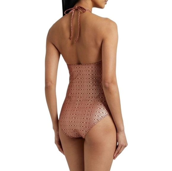 LISA MARIE FERNANDEZ Amber Maillot Swimsuit, Size 10, Rose Gold, NWT - Picture 3 of 16